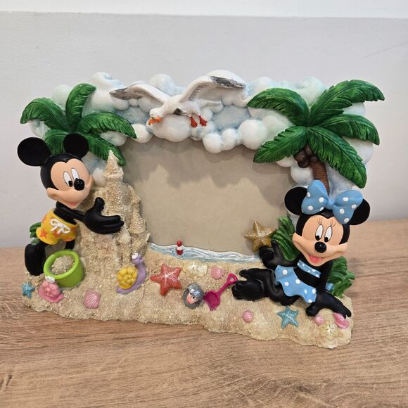 Disney Other - Disney Mickey & Minnie Mouse 3D Photo Picture Frame At Beach Sand Castle for 3.5
